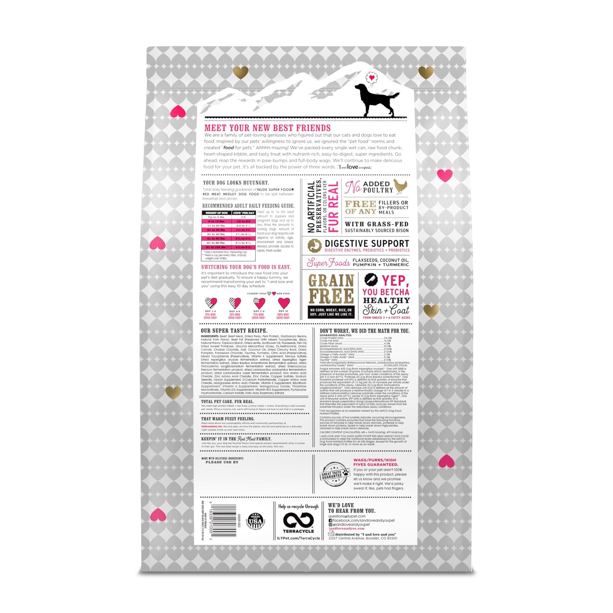 Red Meat Medley Dog Food | Nude Superfood | I and love and you