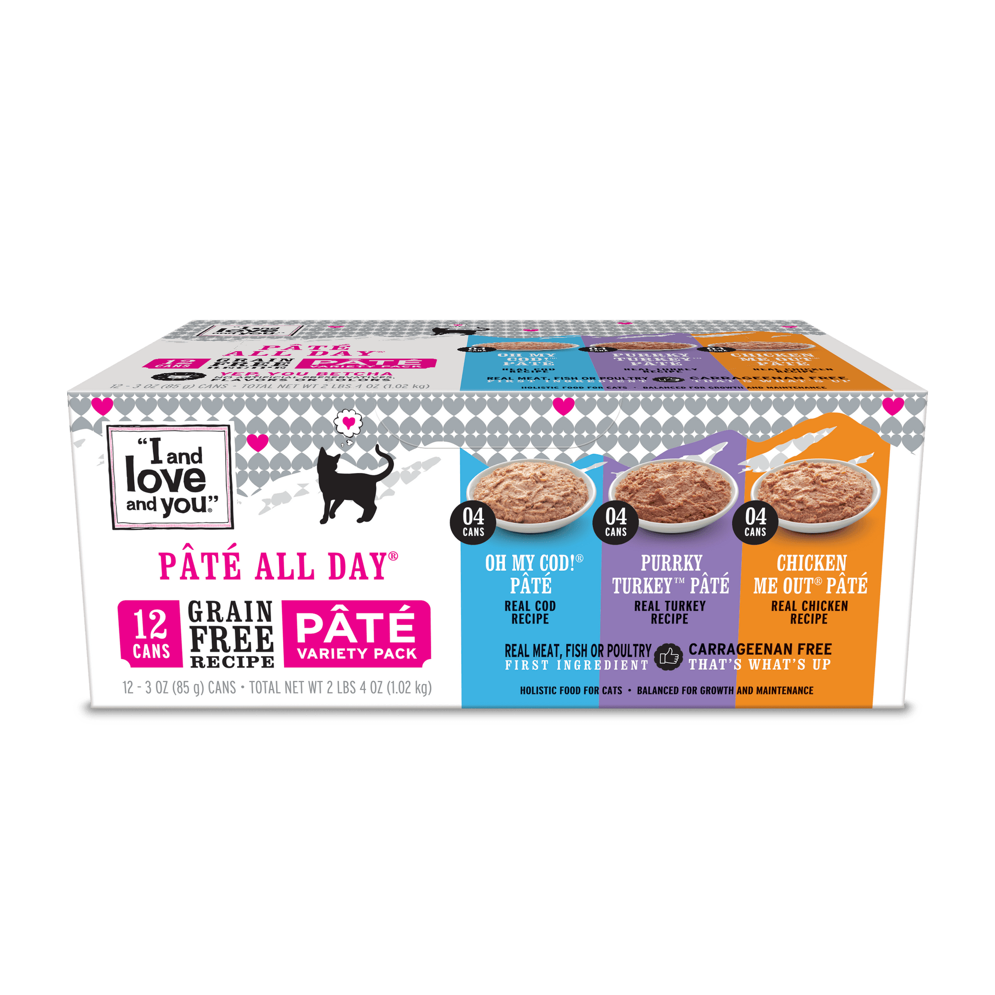 Canned Cat Food Variety Pack Pate All Day I and love and you