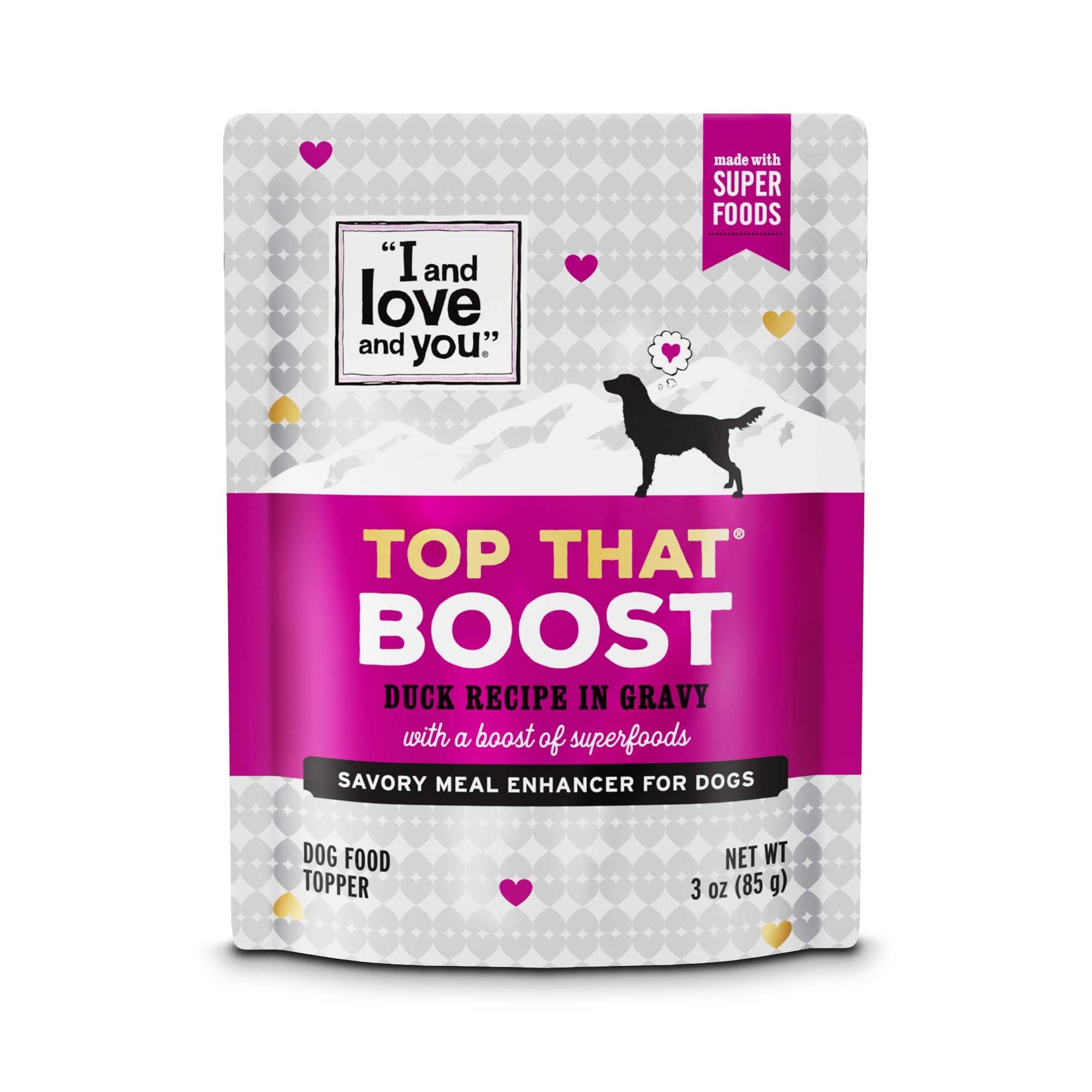 I and Love and You Top That Boost Duck Recipe in Gravy Meal Enhancer for Dogs