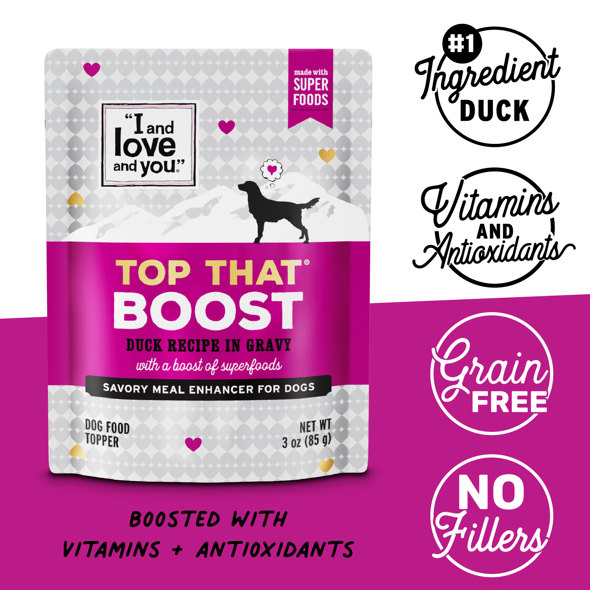 I and Love and You Top That Boost Duck Recipe in Gravy Meal Enhancer for Dogs I and Love and You Top That Boost Duck Recipe in Gravy Meal Enhancer for Dogs