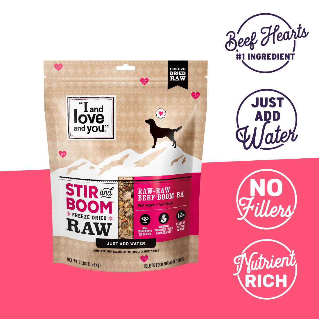 I and Love and You Grain Free Stir and Boom Raw Raw Beef Boom Ba Dehydrated Raw Dog Food I and Love and You Grain Free Stir and Boom Raw Raw Beef Boom Ba Dehydrated Raw Dog Food