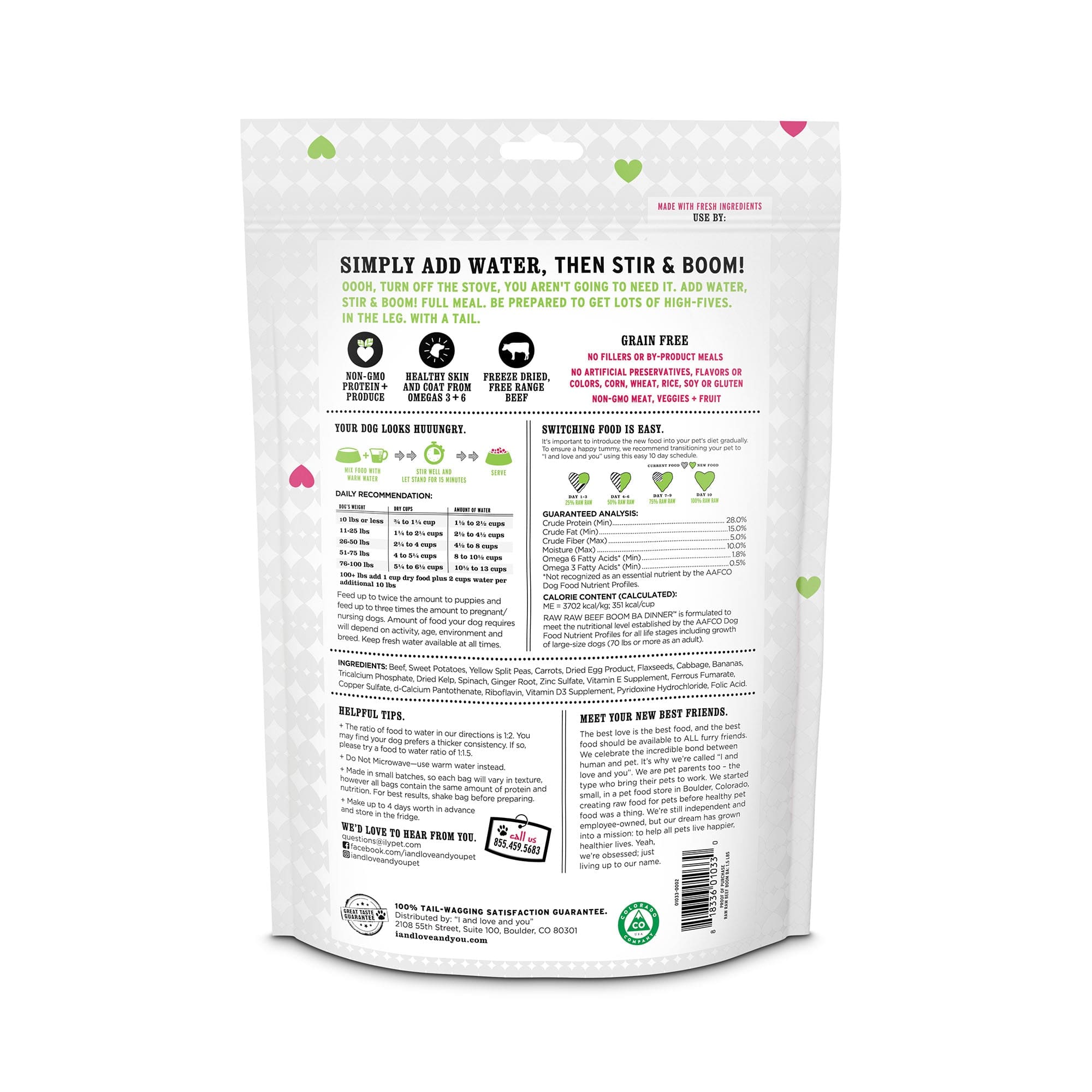 I and love and you freeze dried dog hot sale food
