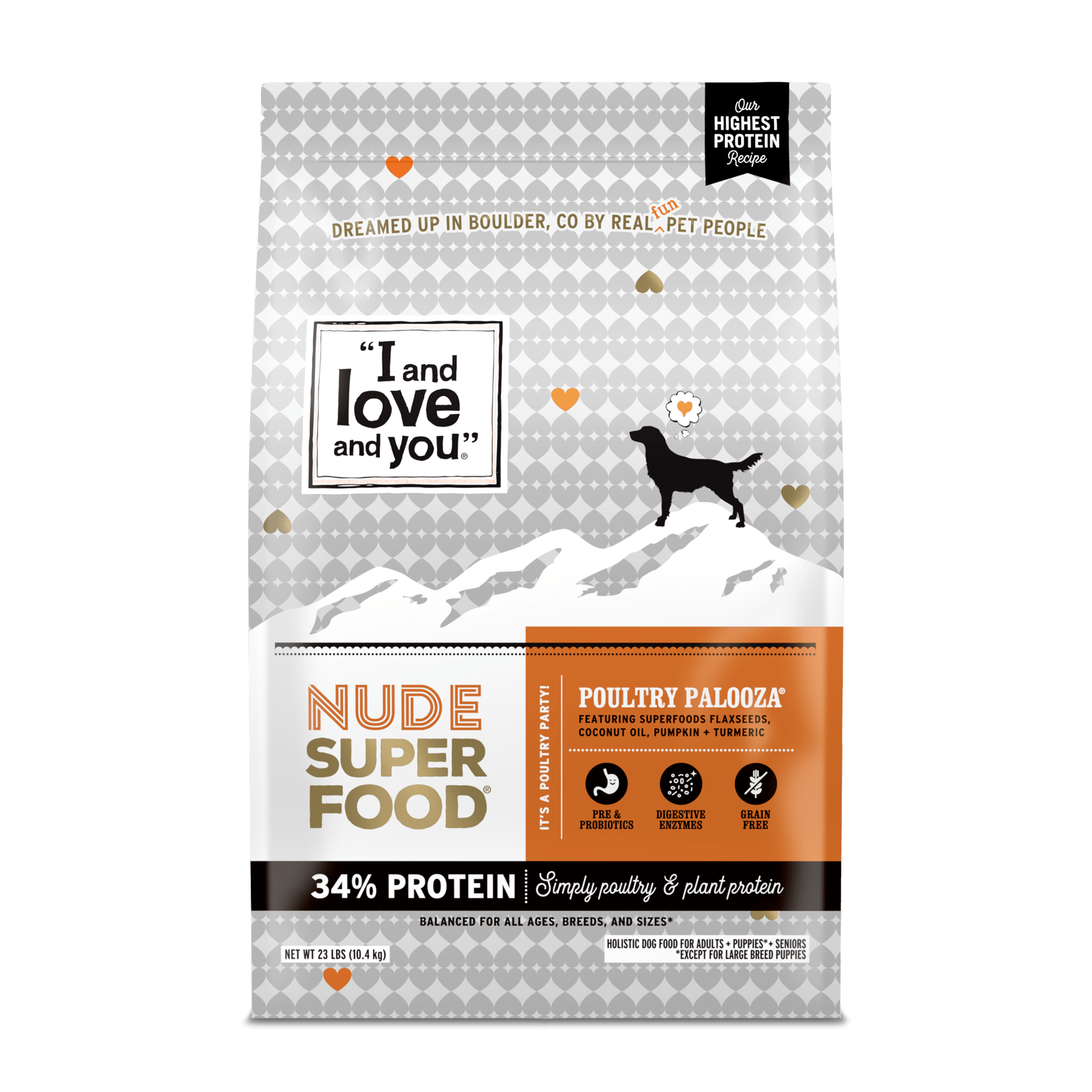 I and Love and You Nude Super Food Poultry Palooza Dry Dog Food