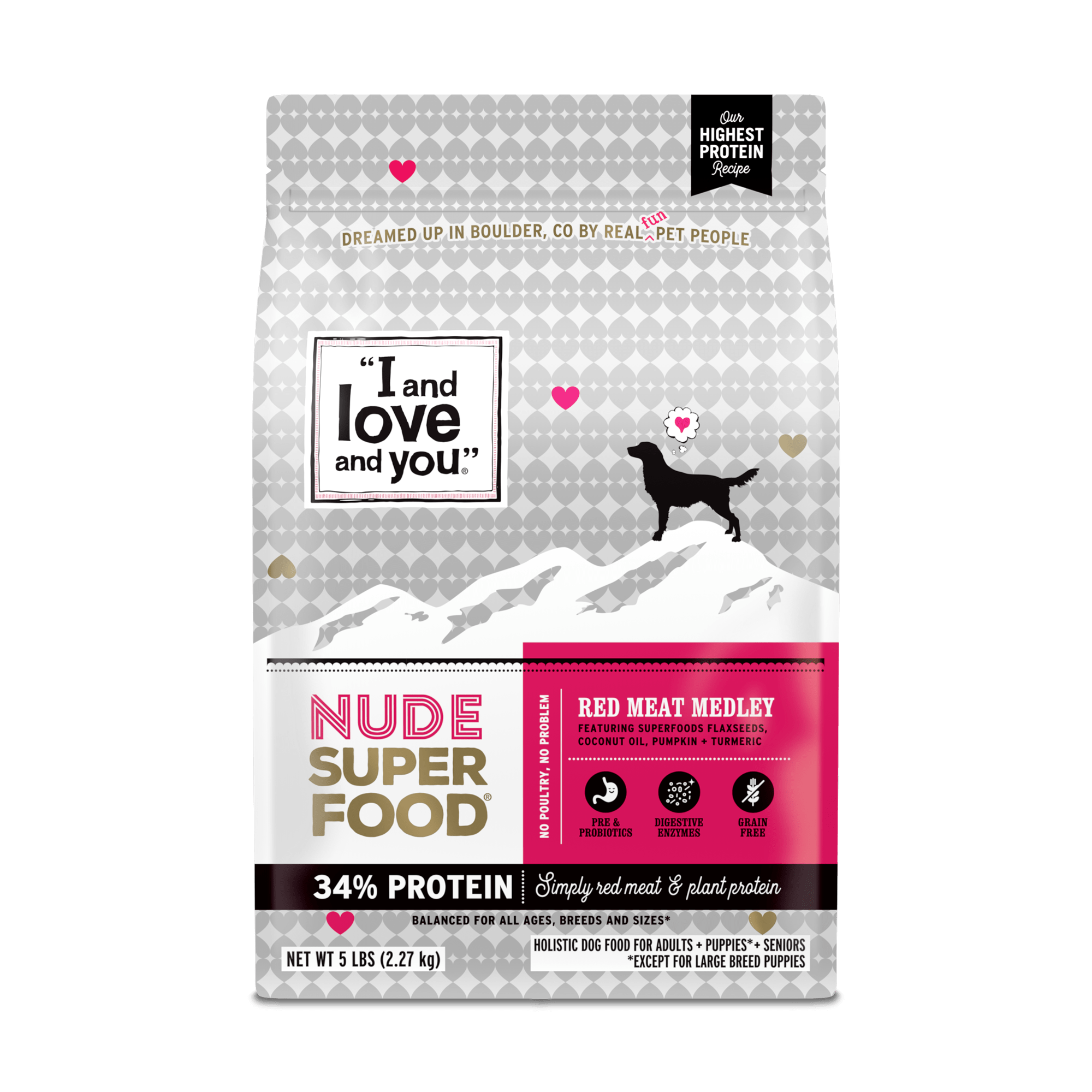 I and Love and You Nude Super Food Red Meat Medley Dry Dog Food