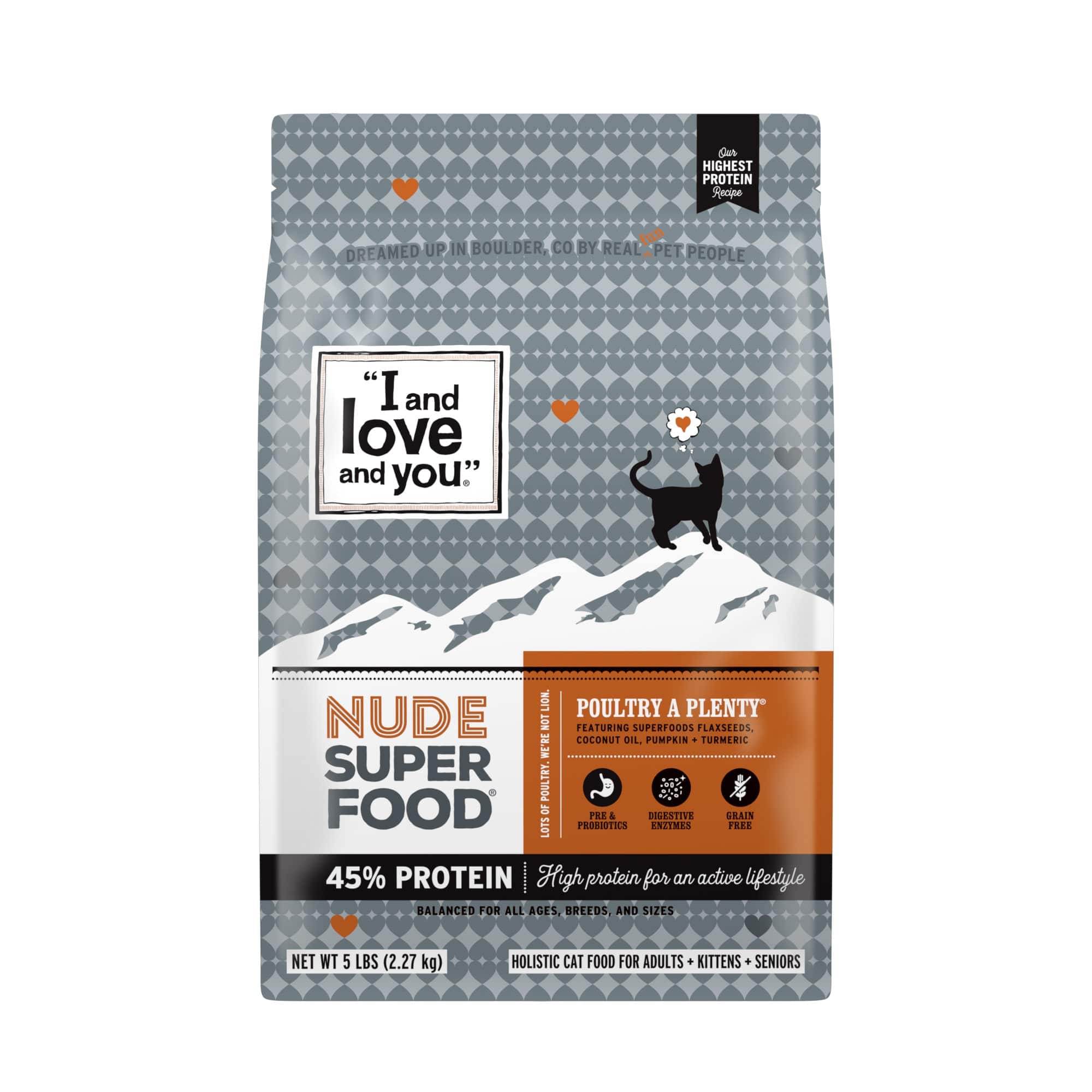 I and Love and You Nude Super Food Poultry A Plenty Dry Cat Food
