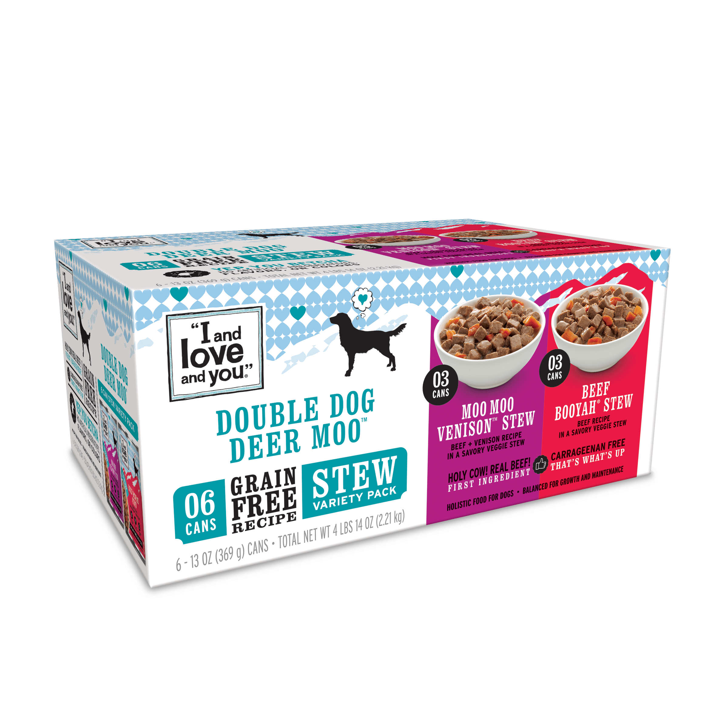Dog Can Variety Pack, Stew - Double Dog Deer Moo