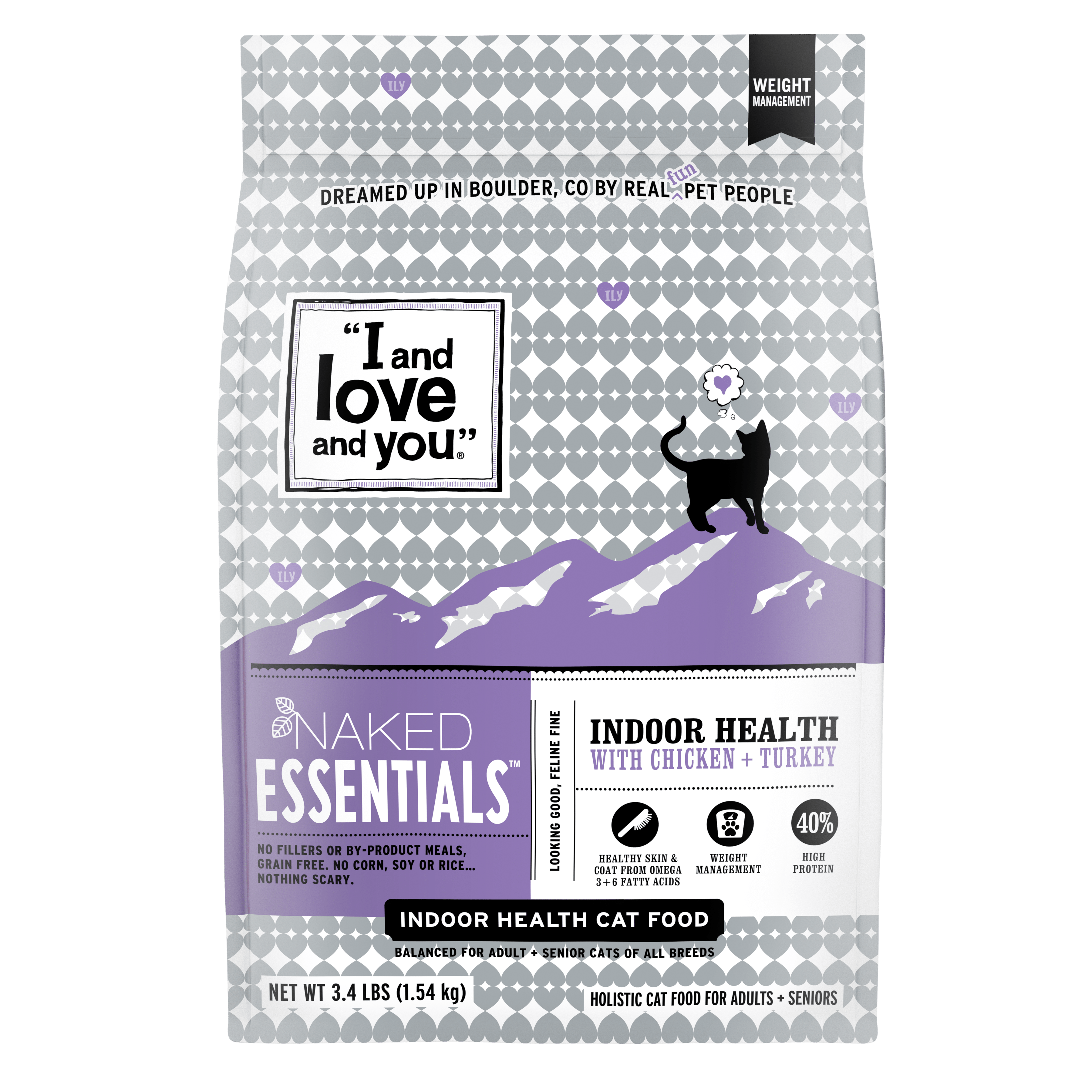 I and Love and You Naked Essentials Indoor Health Chicken & Turkey Dry Cat Food