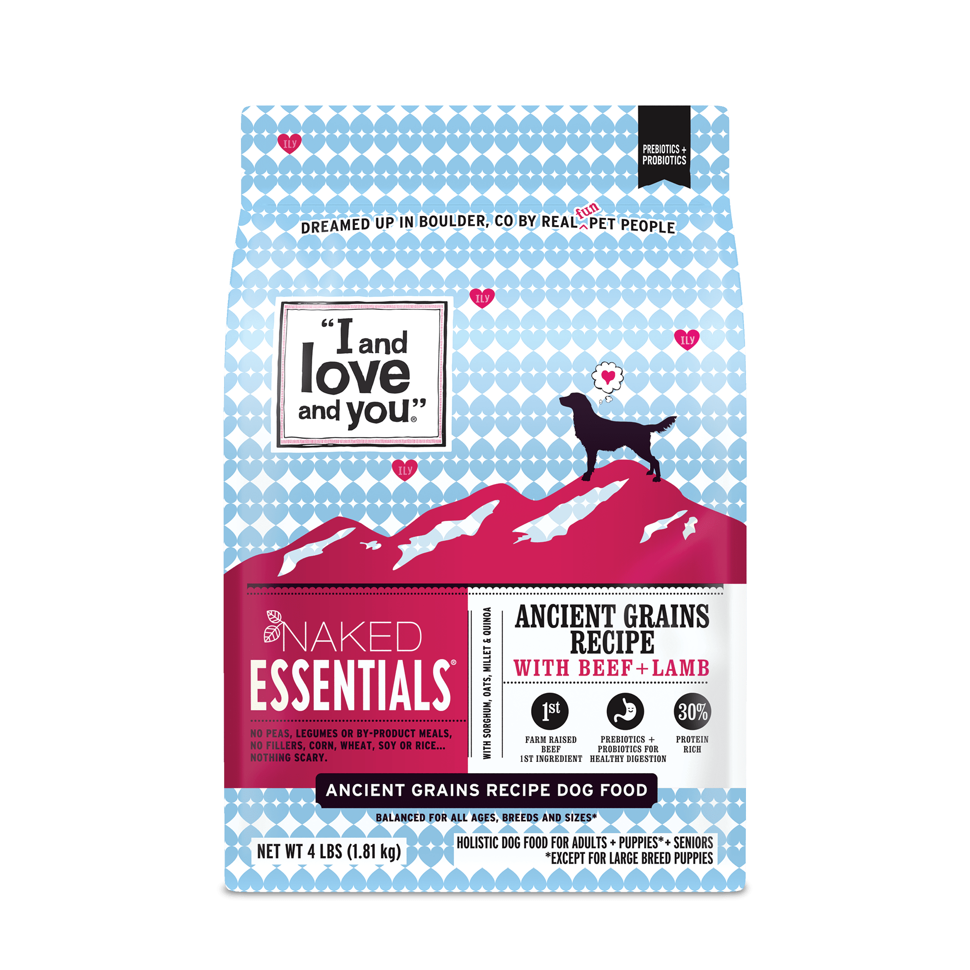 I and Love and You Naked Essentials Ancient Grains Beef + Lamb Dry Dog Food