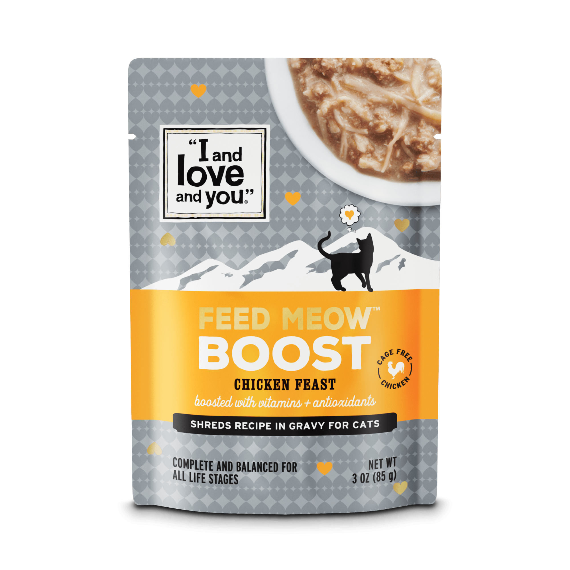 I and Love and You Feed Meow Boost Chicken Feast Shredded Wet Cat Food