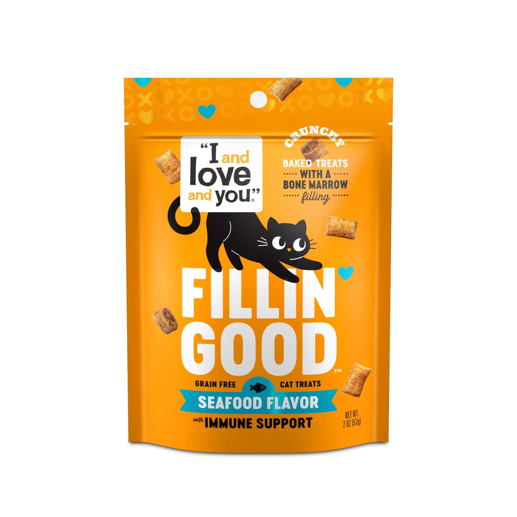 Fillin Good Seafood Flavor with Immune Support Cat Treats | I and