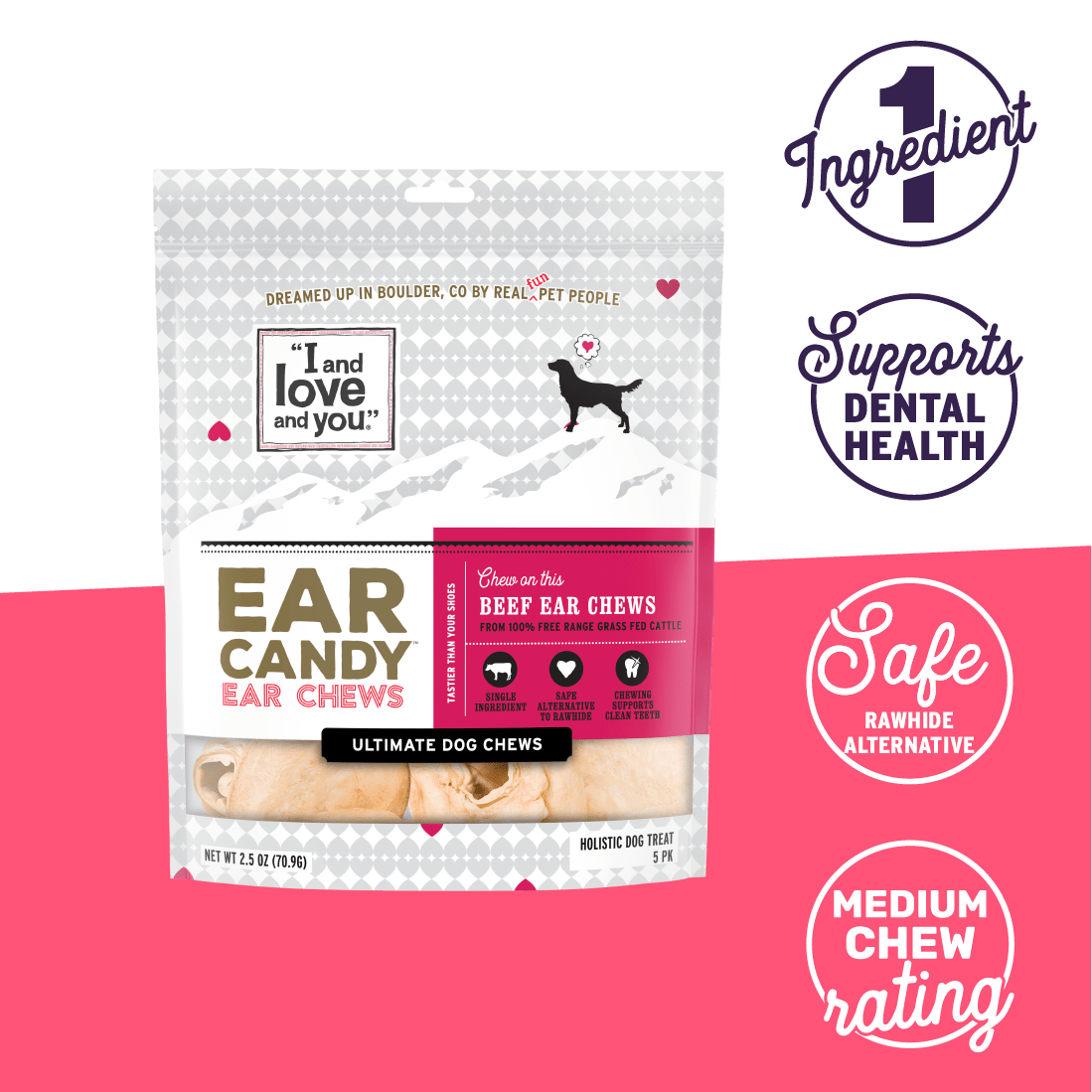 Ear Candy Beef Ear Chews