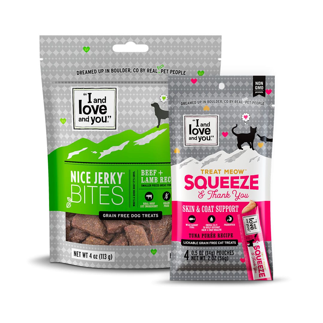 Bags of Ily's dog and cat food - Treats